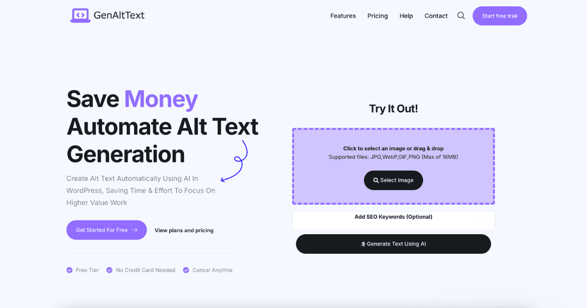 Home genalttext