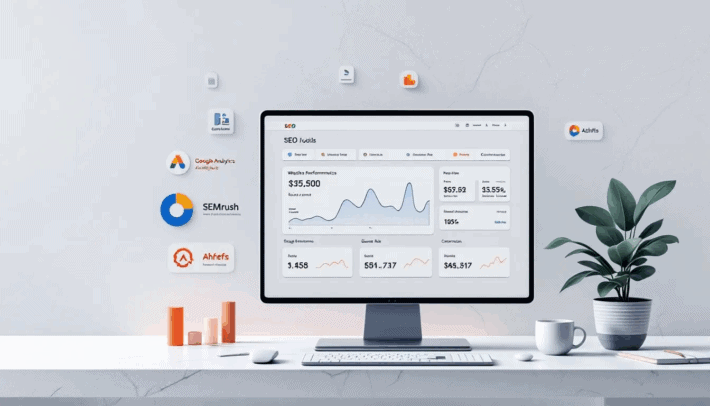An overview of SEO tools and audits, with a focus on website performance metrics.