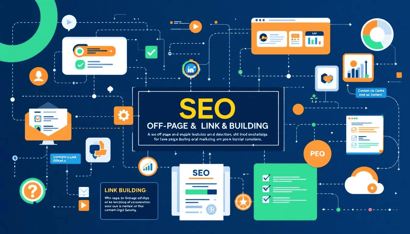 An infographic about off-page SEO and link building strategies.